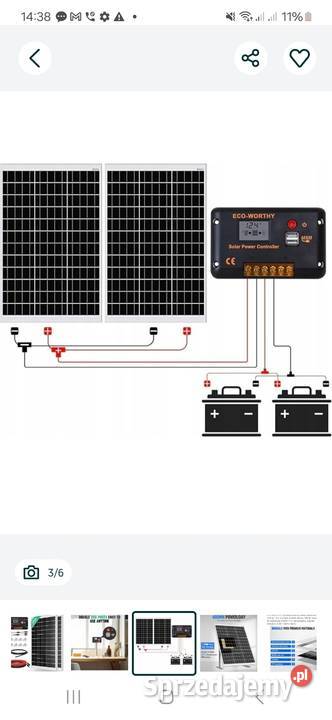 Panel słoneczny ECOWORTHY 12V 2x120W 240 Warka