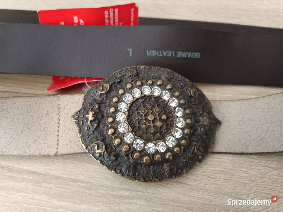 Angielski skórzany pasek z piękną klamrą Białystok