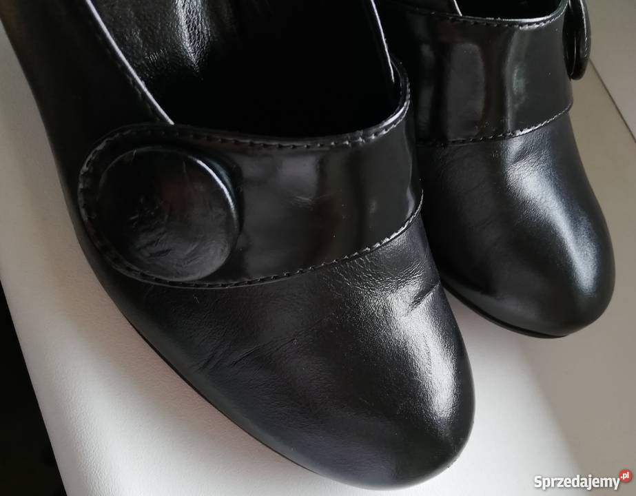 Wygodne półbuty RYŁKO czarne r 365 czółenka