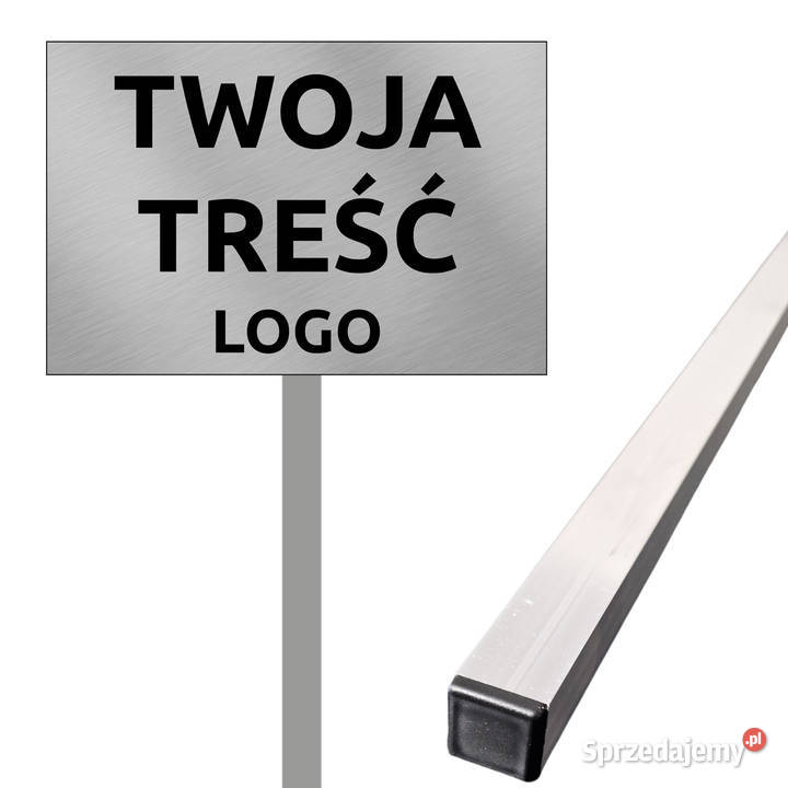 Tabliczka Znak stelaż Parking na profilu słupku Budowa Gliwice