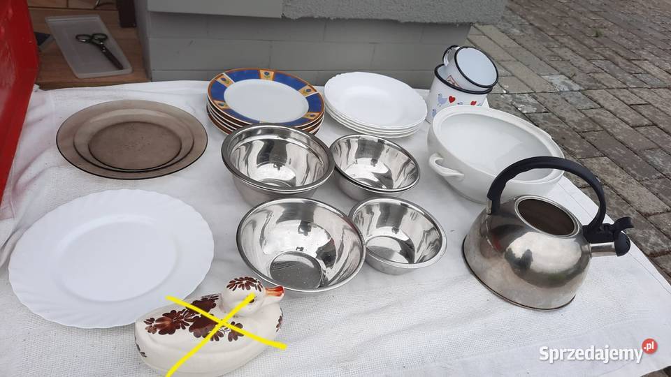 Talerzyki szklane miskimiski metalowewaza Wolsztyn sprzedam