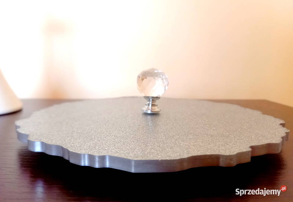 Nowy biżuternik taca z diamentowym uchwytem odcienie szarości Kraków sprzedam
