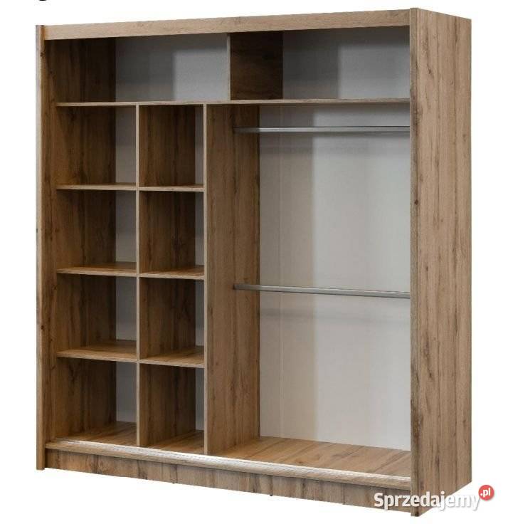 Szafa London 203x215x60 lustro lamele 3 kolory Wieruszów