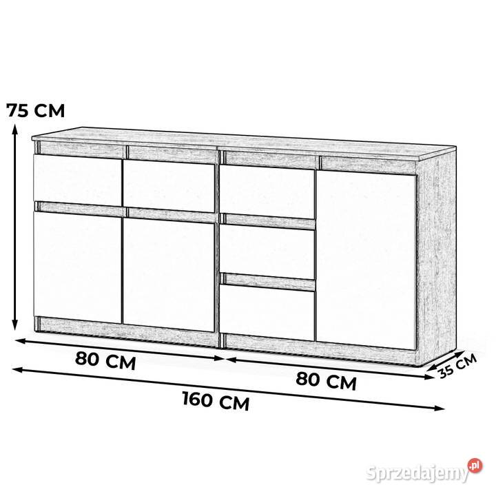 Komoda 5 Szuflad 160 Szafka Pojemna Nowoczesna 160cm Elbląg