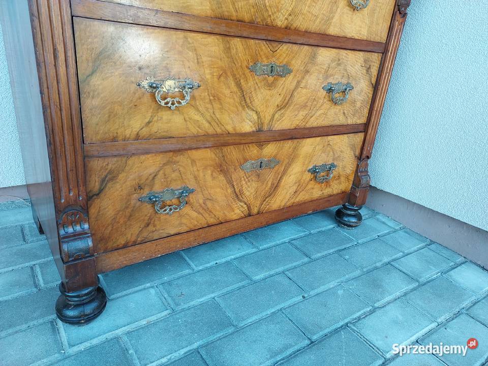 Zabytkowa komoda eklektyczna cztery szuflady pomorskie Tczew