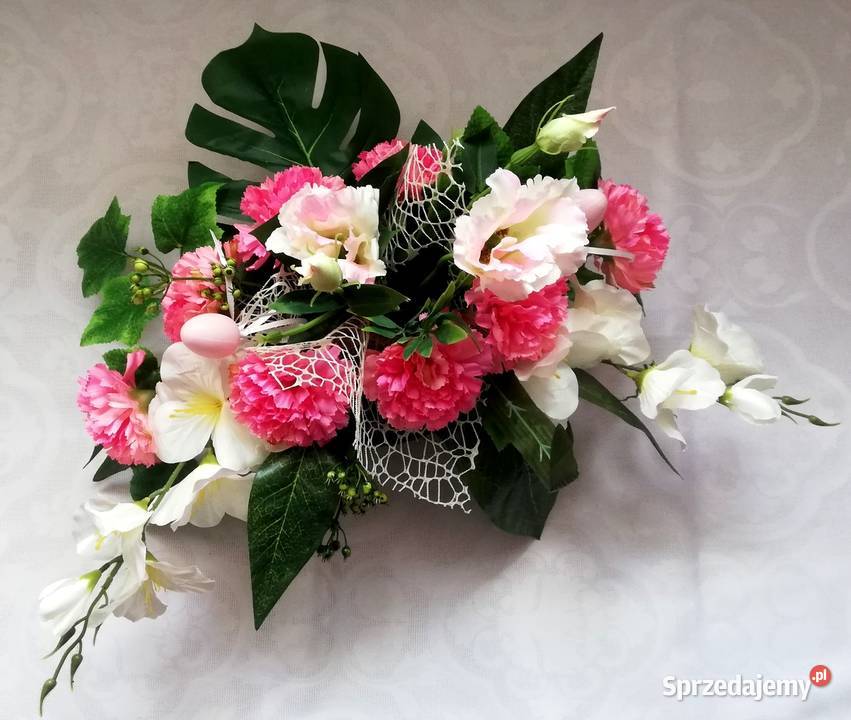 Stroik na grób wiosenny cmentarz dekoracja Pleszew