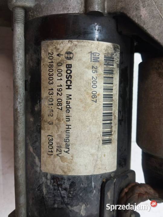 ROZRUSZNIK 25200067 0001192087 14 TURBO Opel Rok produkcji 2018