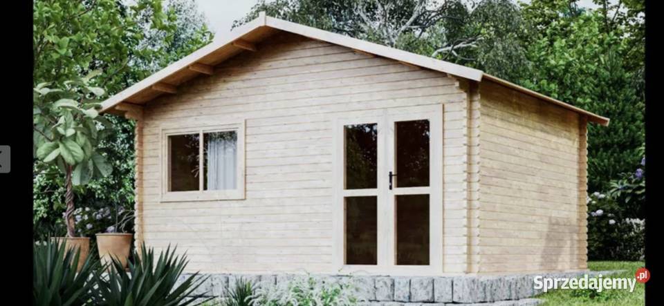 SOLIDNY domek LETNISKOWY drewniany 5m x 5m25 wielkopolskie Mnichowo