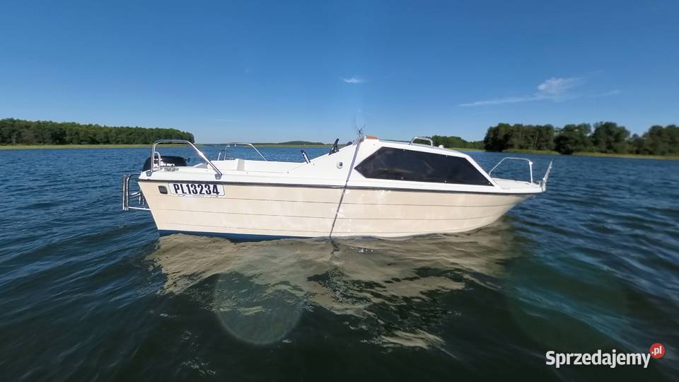 Motorówka kabinowa 480 wędkarska wypoczynkowa Miłki sprzedam