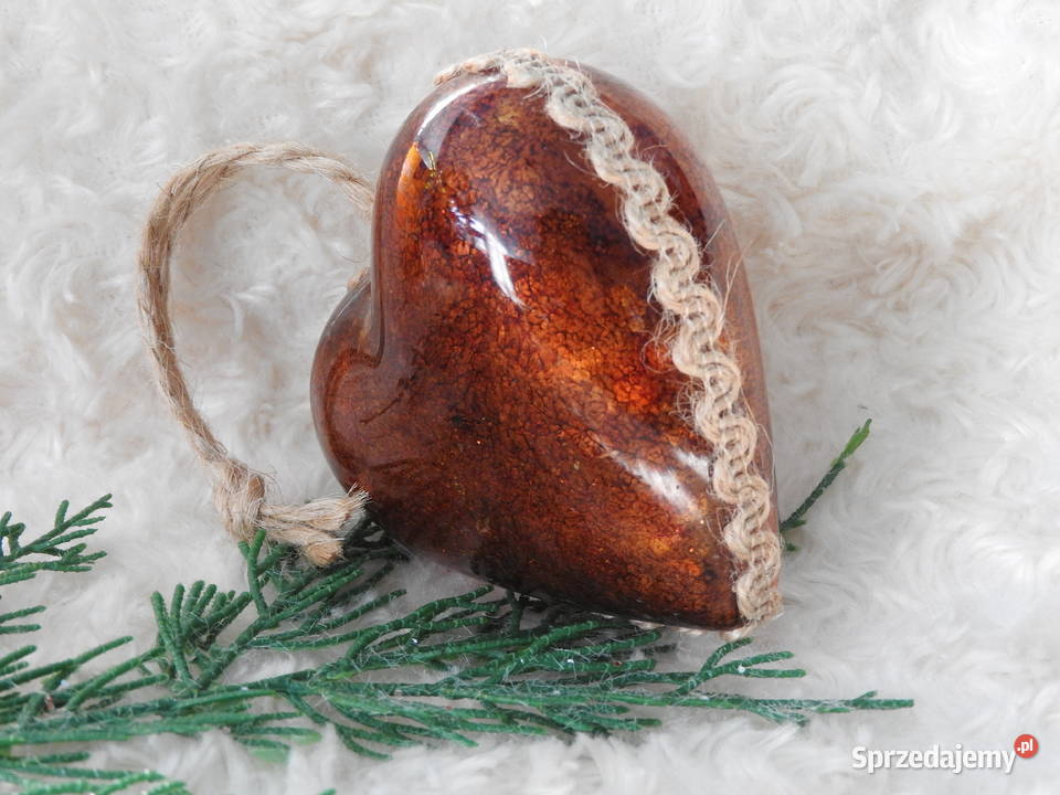Serce akrylowe 8 handmade zawieszka ozdoba Bytom