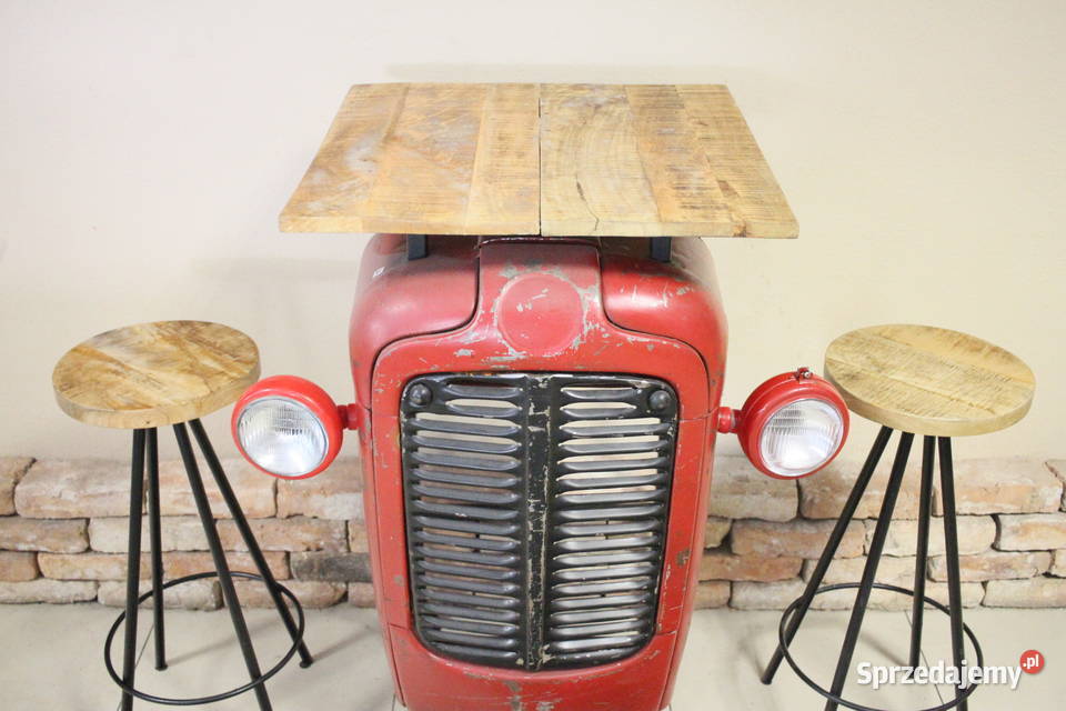 Stolik barowy traktor BLAT 60x60 2 HOKERY Pszczyna