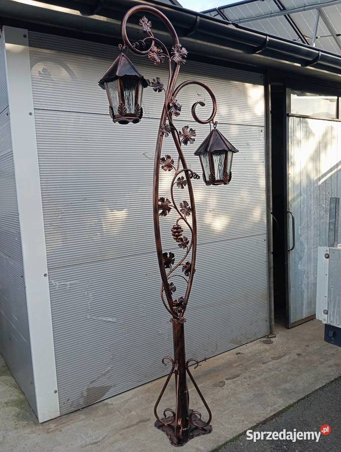 Lampa latarnia ogrodowa ocynkowana malowanie Bilczyce