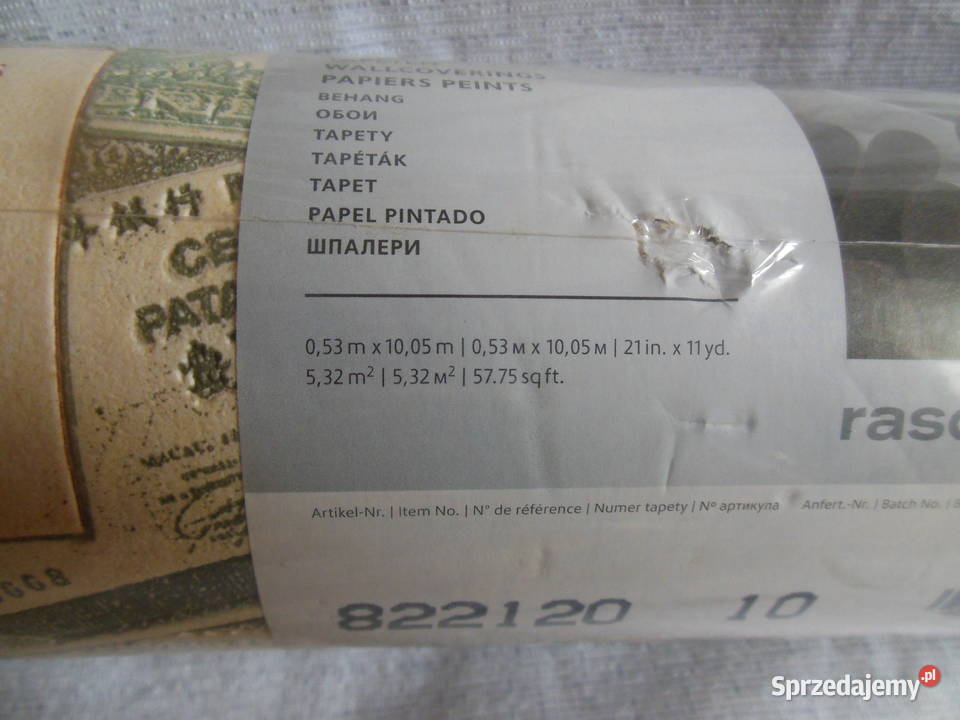 Tapeta w banknoty rasch Rolka sprzedam