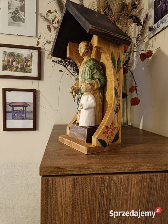 kapliczki figurki drewniane św Józef Franciszek śląskie Czarków
