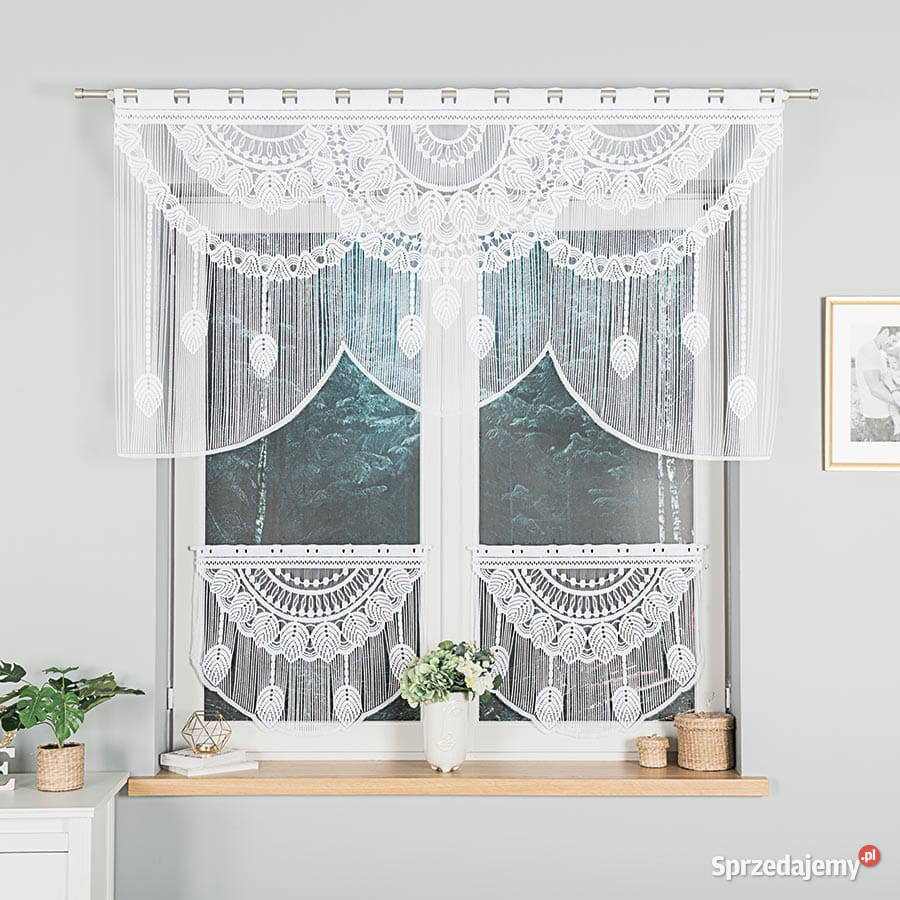 Firany Makrama zazdrostka komplet firan do żakard Katowice