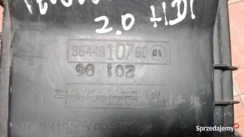 OBUDOWA FILTRA POWIETRZA 407 20 HDI 9644910780 Kiełczyna sprzedam