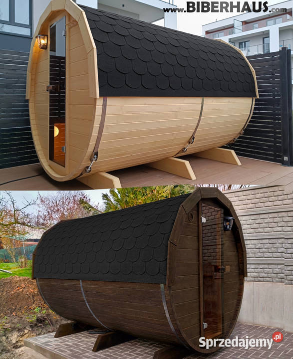 SAUNA Ogrodowa 300 OKNO 50 Beczka 500L Akcesoria Nowy Targ