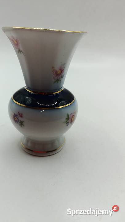 Wazon miniaturowy kobalt i złocenia lubelskie Zamość sprzedam