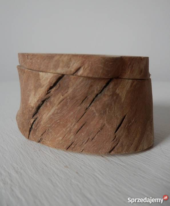 Pudełko drewniane na pierścionek z delikatną Szczecinek sprzedam