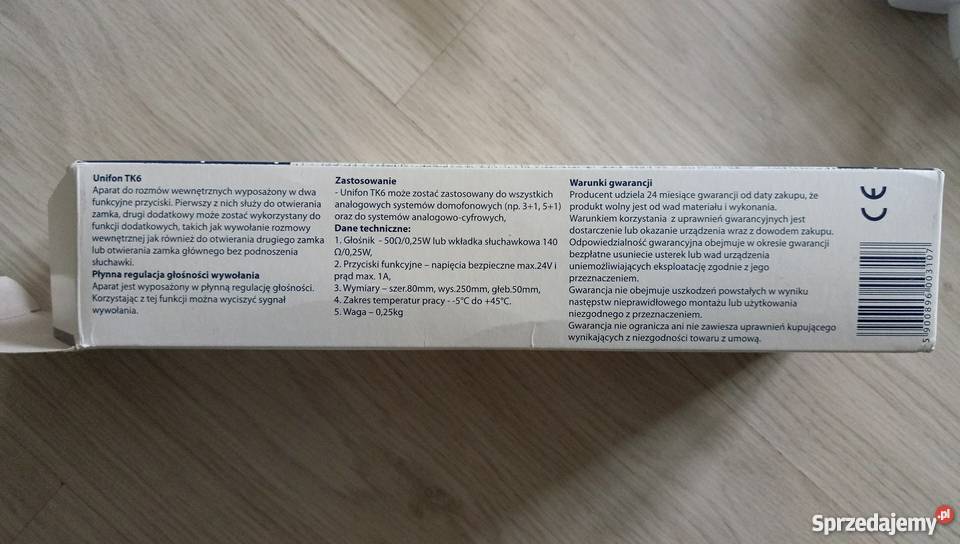 domofon unifon analogowy wekta biały Warszawa sprzedam