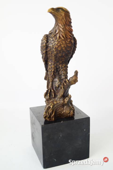 Figura z brązu ORZEŁ NA KONARZE piękna rzeźba wielkopolskie Gizałki sprzedam
