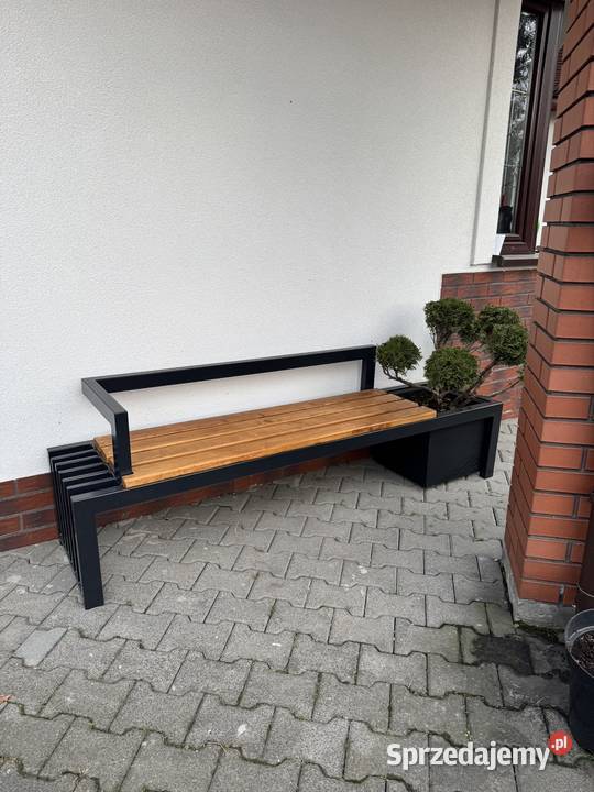 Ławka ogrodowa tarasowa z donicą