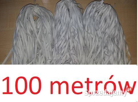 Guma biała 5mm miękka elastyczna dziana 100 Złotniki Kujawskie