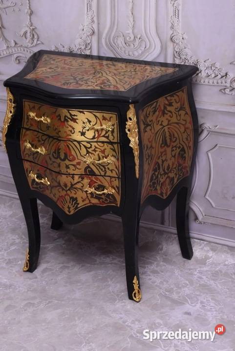 Komoda Szafa Boulle Liczne Zdobienia Drewno Brąz małopolskie Kraków