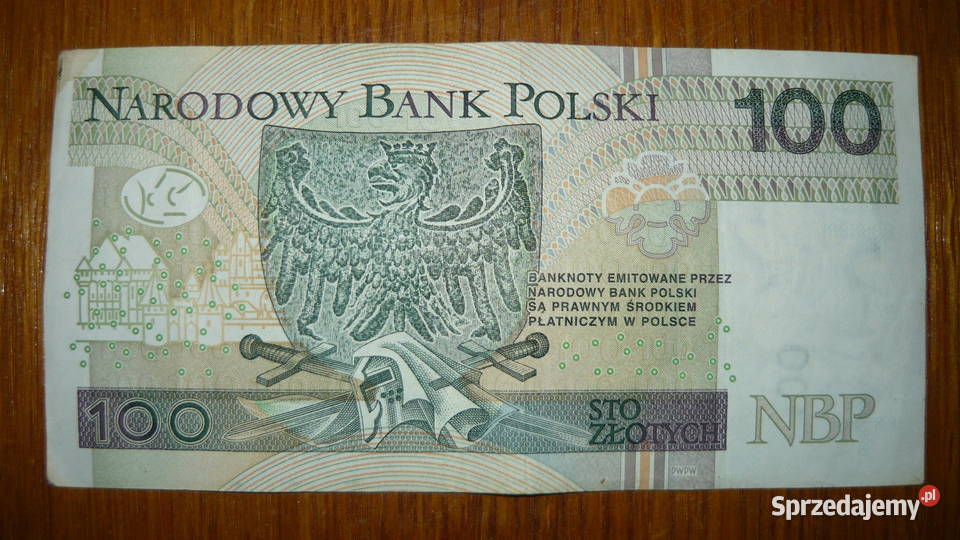 Banknot 100 seria AA 2012 r Sokółka