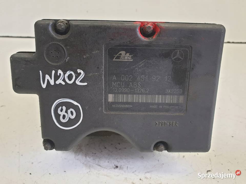Mercedes W202 POMPA ABS Sterownik A0024319212 Sprzęt audio fabryczny Chełm