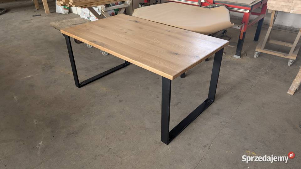 Stół dębowy 160x93 na metalowych nogach loft Stoły Olsztyn
