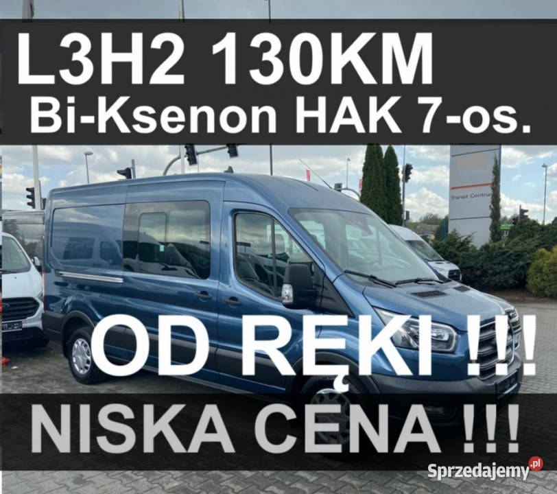 Ford Transit L3H2 130 Hak Brygadowy 7os Kamera furgon Szczecinek