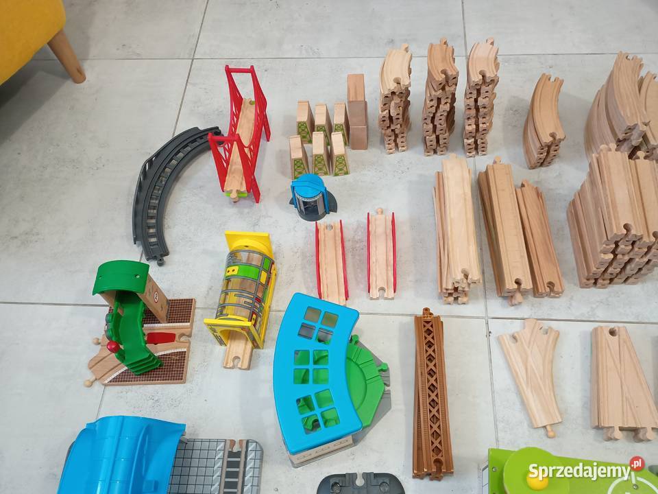 Klocki drewniane tory stacja kolejowe inne 18m+ Otmice