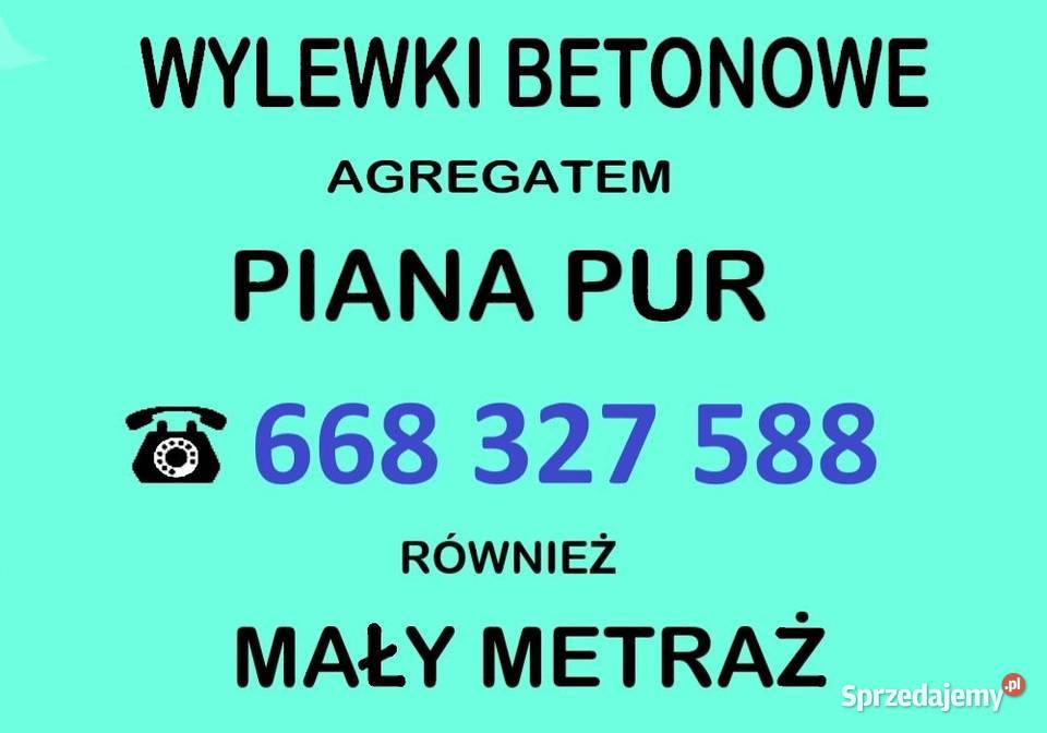 Wylewki maszynowe agregatem PIANA PUR mixokret Warszawa