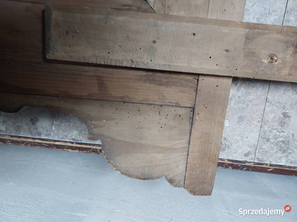 Stara drewniana nadstawka szafki komody lustra Tczew