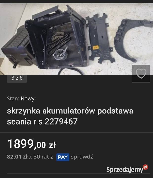 Skrzynka akumulatora Scania RSerie 2573572 Górno