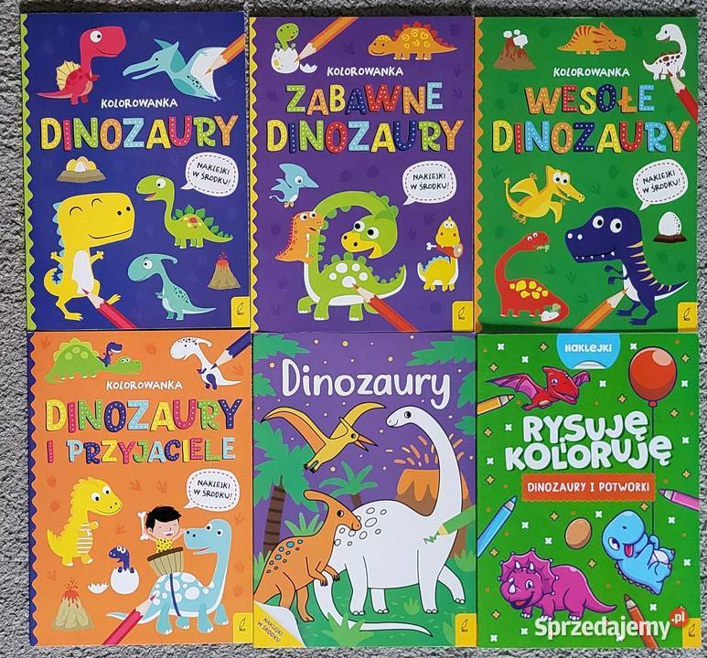 Kolorowanka Dinozaury Naklejki w środku Rysuję i miękka Ząbki