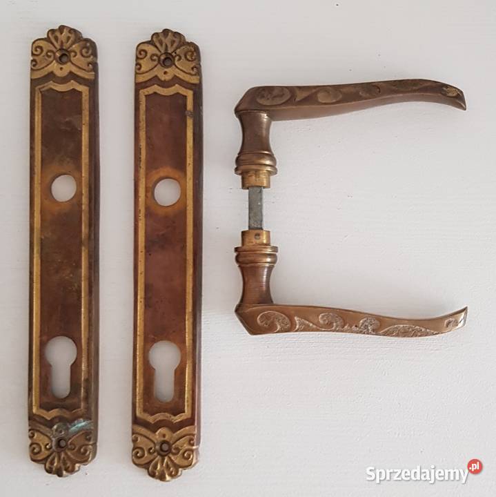 Stare secesyjne szyldy mosiężnerozstaw 90 Pozostałe Łódź