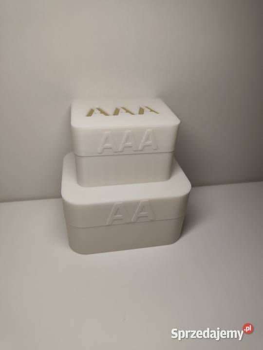 Zestaw organizerów na baterie AA AAA różne