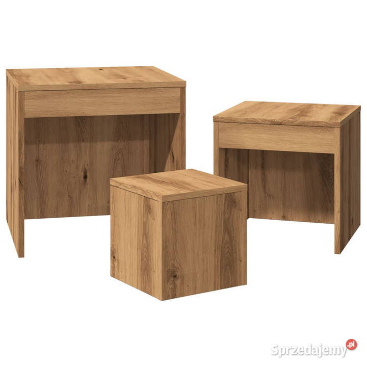 Stoliki wsuwane pod siebie 3 kolor dąb artisan Warszawa