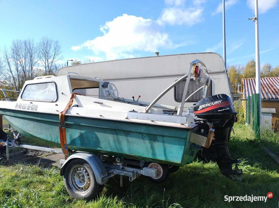 Łódka łódź przyczepa silnik ryby Ryby Zabrze