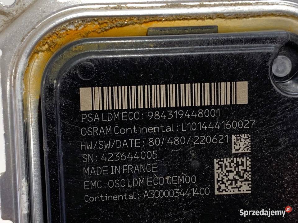 PRZETWORNICA XENON PEUGEOT 308 SW III 9843194480