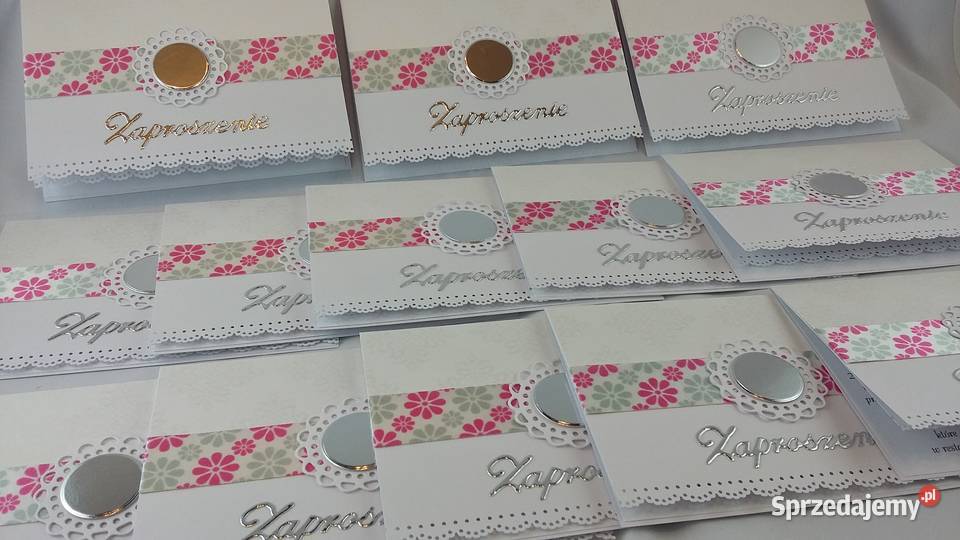 Uniwersalne zaproszenia w stylu glamur Zbójno sprzedam
