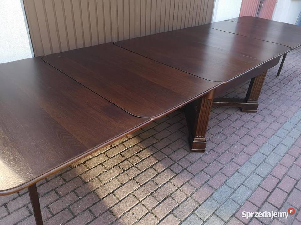 Stół Dębowy Duży Zgrabny 428 Antyk Stary wielkopolskie Swarzędz