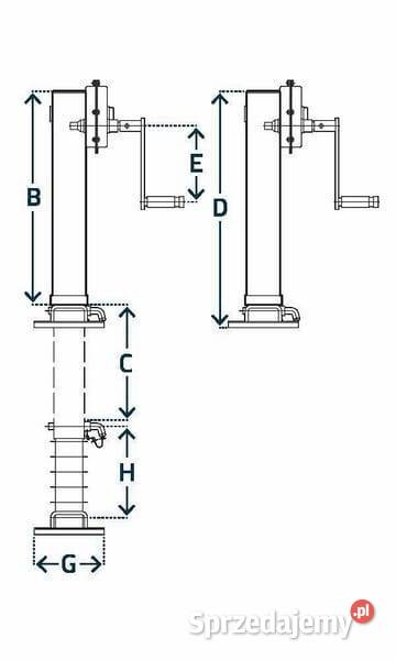 Stopa podporowa z pokrętłem bocznym 110x820 mm sprzedam