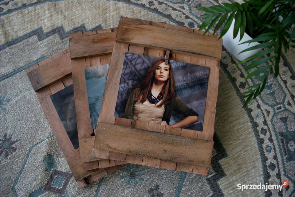 3x ramka drewniana na zdjecie obraz tryptyk Dekoracje i ozdoby Krosno sprzedam