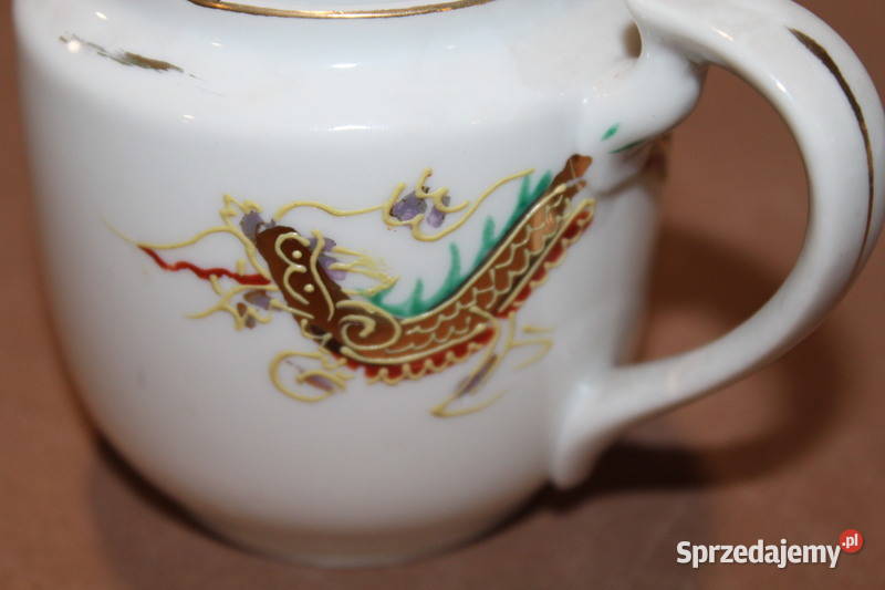 Porcelanowy mlecznik ręcznie malowany Lucky 1154 Szczecin