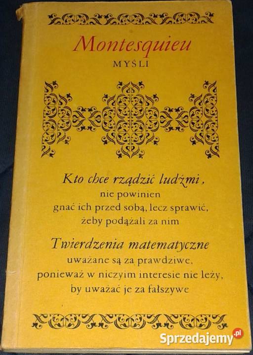 Myśli Montesquieu Pozostałe Chełm