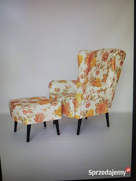 wygodny fotel z pufką komplet Opole sprzedam