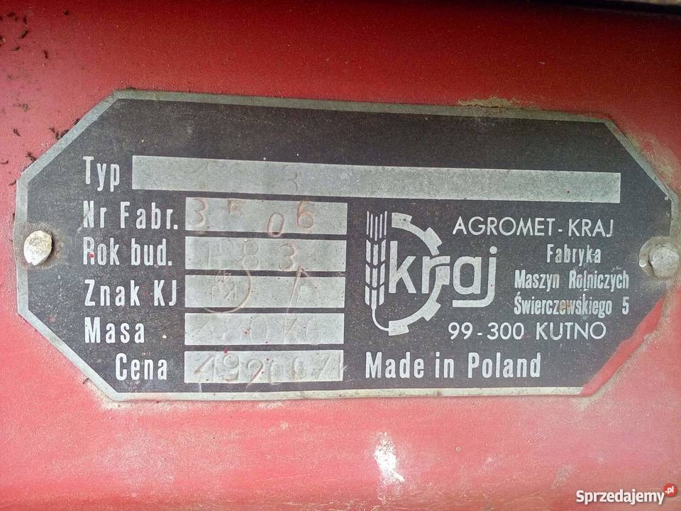 Siewnik poznaniak 27 Łasin-Wybudowanie